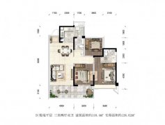 领地 观江府3室1厅2卫89平米75万住宅